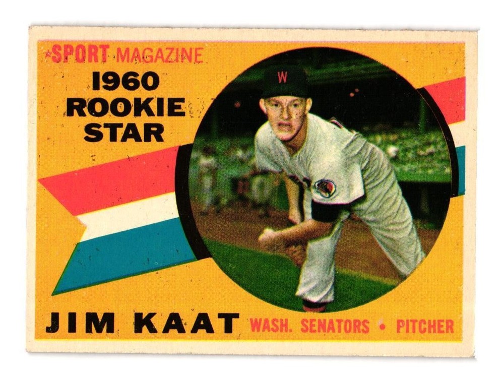 1960 Topps Rookie Star – Jim Kaat (#136) Washington Senators DK