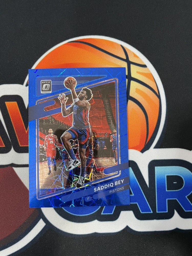 2021-22 Donruss Optic Saddiq Bey Blue Velocity Prizm Pistons
