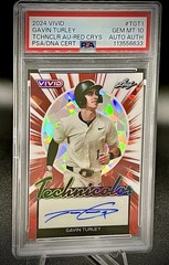 2024 Leaf Vivid Gavin Turley Autograph /8 PSA 10 ATHLETICS ROOKIE RC POP 1 🟢