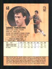 1991-92 Fleer #68 Sarunas Marciulionis Golden State Warriors 43953