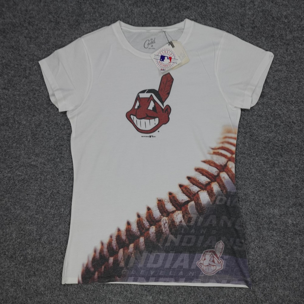 Cleveland Indians Shirt Womens Large MLB Baseball Chief Wahoo Gear For Sports
