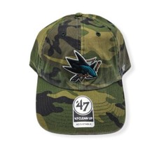 &rsquo;47 San Jose Sharks Clean Up Camo Adjustable Strap Hat Dad Cap