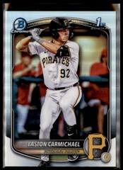 2025 Bowman Chrome Refractor Easton Carmichael Pittsburgh Pirates #BDC-50 1st