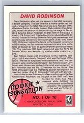 1990-91 Fleer Rookie Sensations #1 David Robinson UER Spurs NBA Card NM