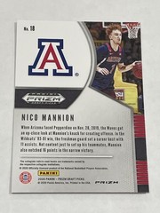 2020 Prizm Draft Basketball Red Ice Prizm #18 – Nico Mannion RC – Arizona