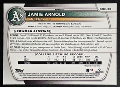 2025 Bowman Draft – Chrome Jamie Arnold #BDC-30 (RC)