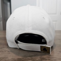 Vintage Notre Dame Strapback Hat Cap 90s White Gold Fighting Irish UND Est 1842