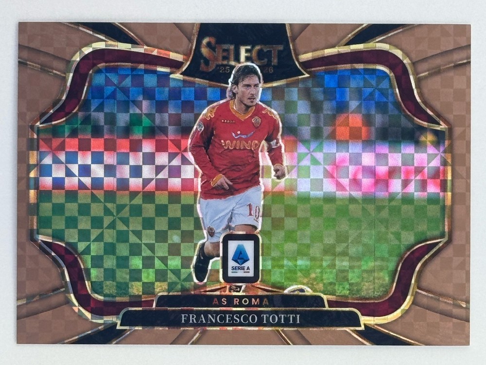 Francesco Totti 2025-26 Panini Select Serie A Bronze Checker Prizm /99 #239 Roma