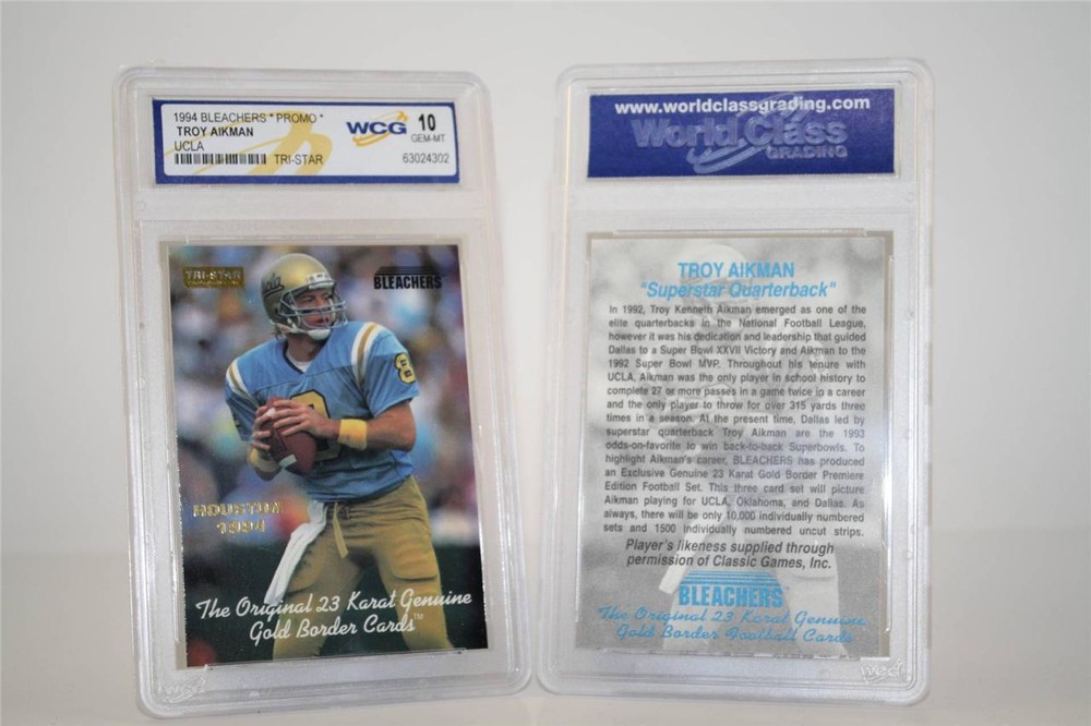 TROY AIKMAN Promo 1994 UCLA Bruins Football ROOKIE Graded GEM MINT 10 * BOGO *