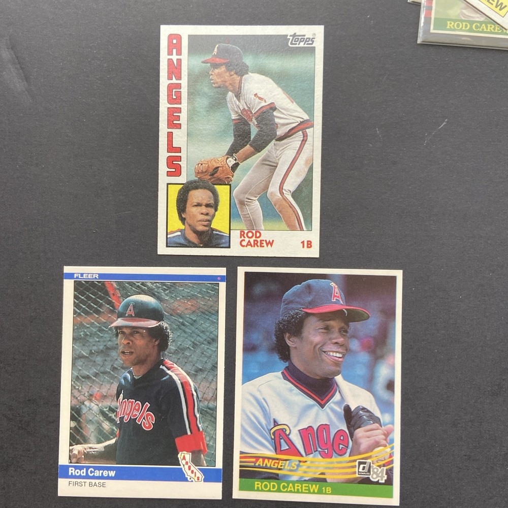 Rod Carew – Lot of 3 – 1984 Topps, Donruss & Fleer – California Angels