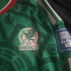 adidas Mexico National Team Soccer Jersey Green Long Sleeve Patch Size M