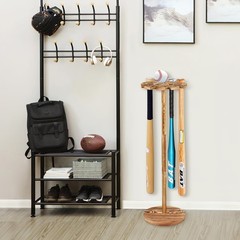 BEARUT Baseball Bat Holder and Ball Display Shelf Baseball Bat Stand Shelf Ra…