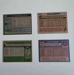 Card Lot Set 1980 Topps Dale Murphy Braves # 274 1983 #760 1979 #39 1984 #150