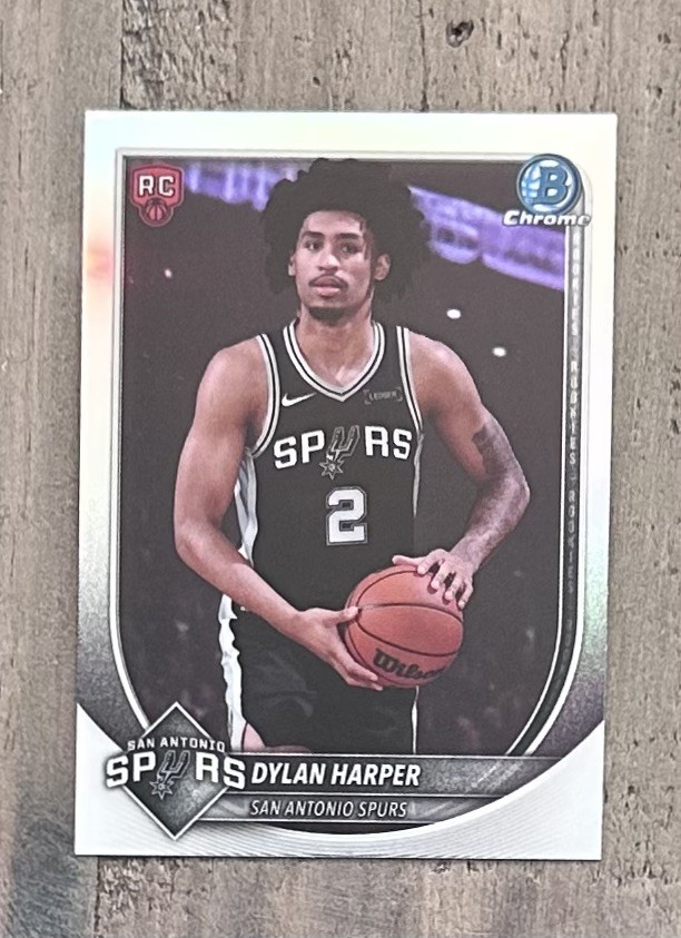 DYLAN HARPER 2025-26 BOWMAN CHROME RED ROOKIE LOGO REFRACTOR RC SPURS Q4736