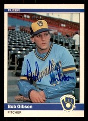 1984 Fleer Baseball #201 Bob L. Gibson Signed Autograph (no COA)