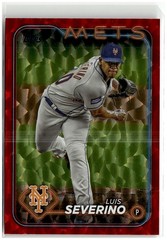 2024 Topps #633 Luis Severino Red Crackle Foil #/199