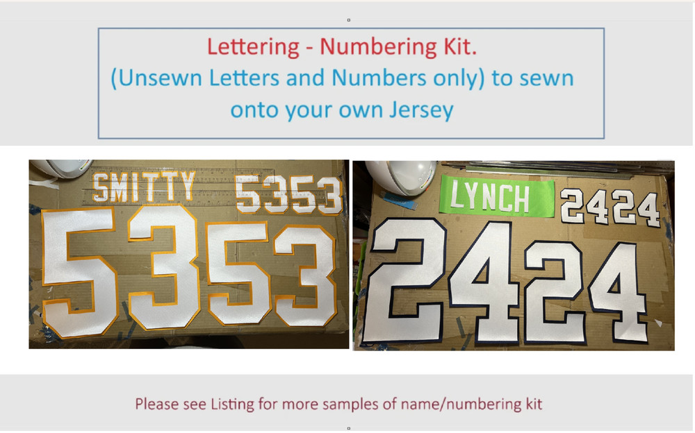 Las Vegas (Any Team/League) Name Number UNSEWN Kit for FOOTBALL Jersey READ DESC