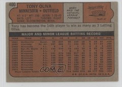 1972 Topps Tony Oliva #400 HOF 2d4