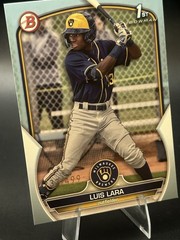 2023 Bowman 1st Luis Lara #BP-100 Sky Blue Border /499 Brewers 237/499 Paper