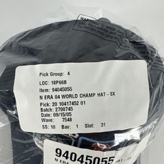 2004 Boston Red Sox World Series Champs Hat MLB Official Locker Room Black NOS