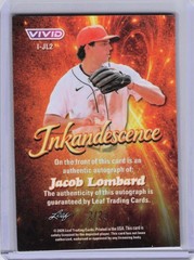 Jacob Lombard 2026 Leaf Vivid #I-JL2 Inkandescence Auto Teal /25 Auto