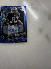 2025 Panini Prizm Black FOTL Tim Brown 7/15 Auto Blue Shimmer Refractor Raiders