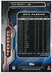 Tom Brady | 2015 Topps Football 4000 Yards Insert Card #4KYC-TB | NE Patriots