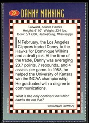 1994 Sports Illustrated for Kids Danny Manning Atlanta Hawks #264