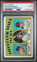 CARLTON FISK CECIL COOPER RED SOX ROOKIES 1972 TOPPS BASEBALL CARD #79 PSA 4
