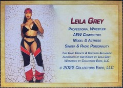 Leila Grey AEW ROH Wrestler 2022 Collectors Expo Autographed Kiss Card