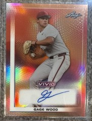 Gage Wood Auto 5/5 – 2026 Leaf Vivid Baseball BA-GW2 Phillies
