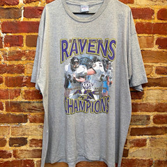 All Sport Baltimore Ravens Super Bowl XXXV AFC Champions Gray T-Shirt (XXXL)