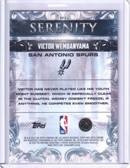Victor Wembanyama 2025 Topps Chrome Serenity Insert #SY-1 Spurs
