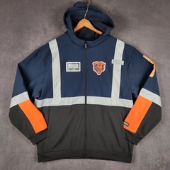 Chicago Bears Safety Softshell Jacket Mens XL Navy Black Buffalo Outdoors Hi-Vis