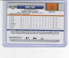 2026 Topps Chrome Jonah Tong Rookie Pink Refractor Auto 117/250