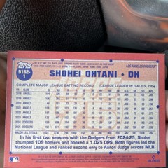 Topps 75 Years of Baseball Mint ‘26 Shohei Ohtani 75th Anniv ASG #91B2-1 Dodgers