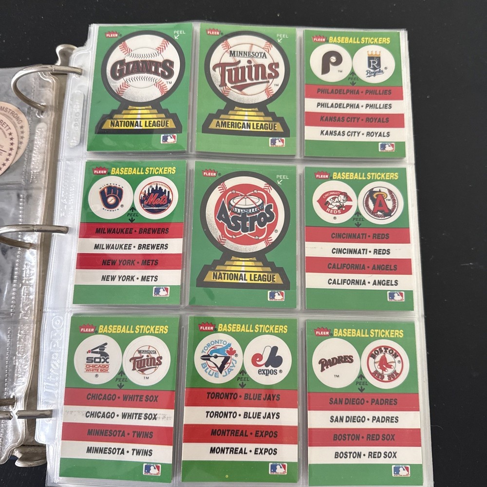 1988 Fleer Baseball Team Logo Stickers Insert Cards -You Pick – MLB Trading Card