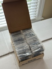 Box Of 100 Unopened Cardboard Gold Snap-Tite Card Holders