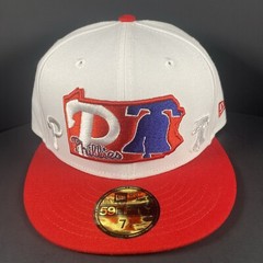 Philadelphia Phillies New Era 5950 Red/White/Blue Size 7 1/4 Fitted Baseball Hat