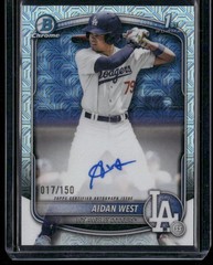 2025 Bowman Draft #CPA-AWE Aidan West HTA /150 Auto Dodgers