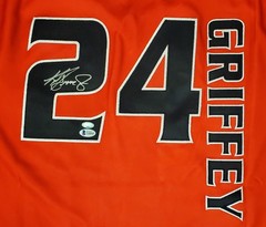 Mariners Ken Griffey Jr. Auto Red Mitchell Ness Turn Forward The Clock Jersey 44