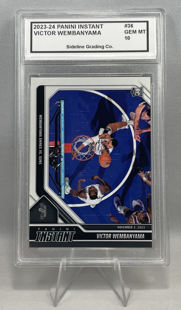Victor Wembanyama Rookie Graded Gem Mint 10 2023-24 Panini Instant #36 Spurs RC