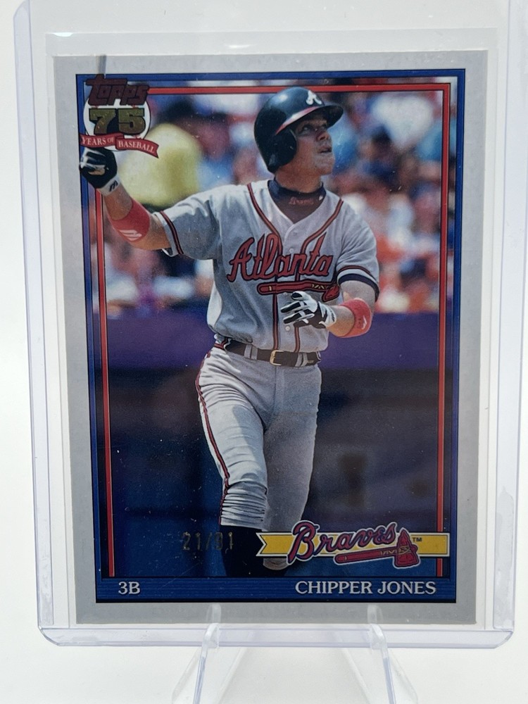 Topps 2026 Series 1 1991 Topps Baseball Chipper Jones #T91-13 /91