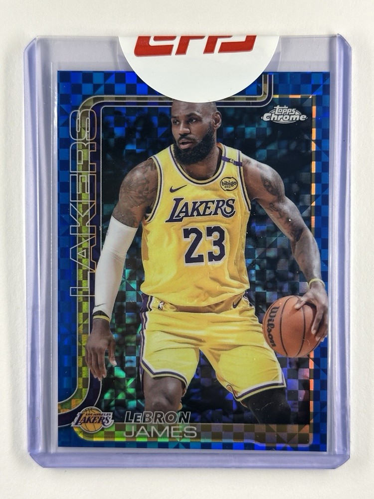 2025 Topps Chrome LeBron James Blue X-Fractor 🔥Sealed🔥 Los Angeles Lakers #127