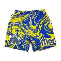 Rare Seattle Mariners Blue Yellow AOP Custom Handmade Shorts Mens Large/XL