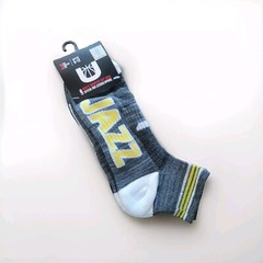 NBA Utah Jazz Salt Lake City Socks Mens 3 Pack Pair Gray Grey Quater Cut Unisex