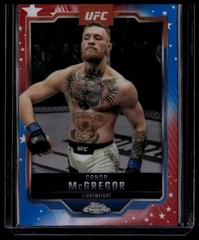 2025 Topps Chrome UFC #101 Conor McGregor Red & Blue Refractor
