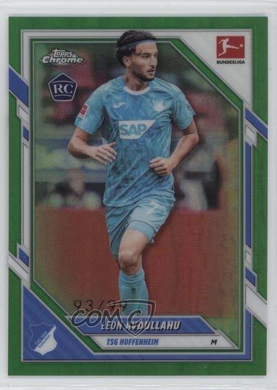 2025 Topps Chrome Bundesliga Green Refractor 93/99 Leon Avdullahu Rookie RC z3b