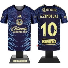 Club América Metal Football Shirt Personalised 2025/26 Away Kit Alloy Shirt