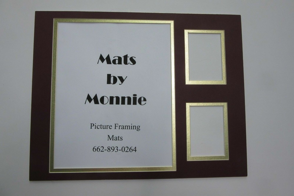 Picture Mat 11×14 for 8×10 & 2 sports cards You CHOICE of team colors mat#23